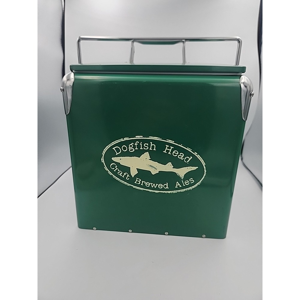 Dogfish Head Craft Brewed Ales Green Metal Ice Box/Cooler~VERY‎ COOL~UNIQUE